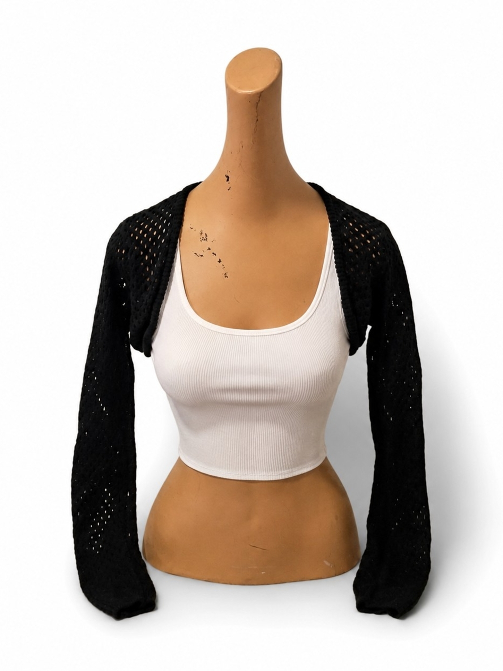 Forever 21 Crochet Bolero Cropped Longsleeve - Women's Size, Medium.